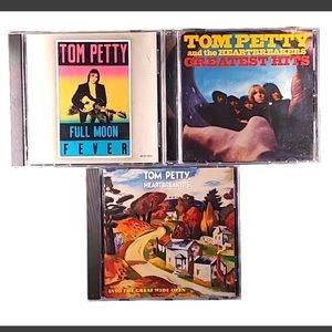 CDs x3 - Tom Petty & The Heartbreakers- Full Moon Fever / Great Wide Open / Hits